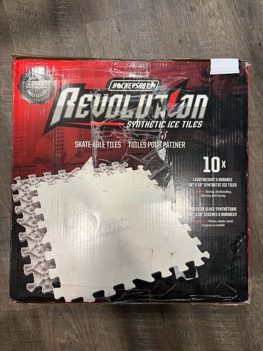 HockeyShot Revolution Synthetic Ice Tiles Size 18" x 18" 10 Pack